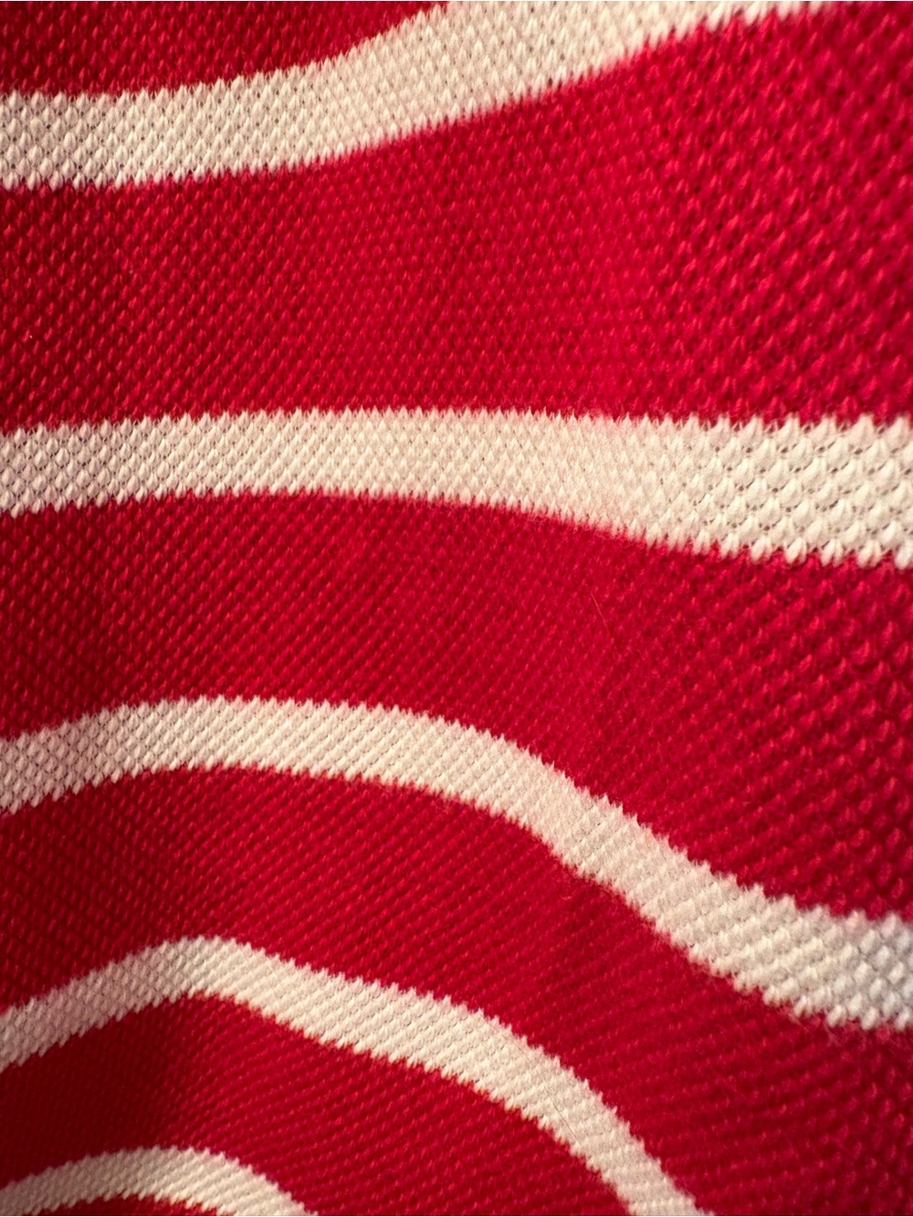 Talbot’s Hoodie Red White Stripes Cotton Drawstring Size XL Side Slits NEW - Picture 7 of 8